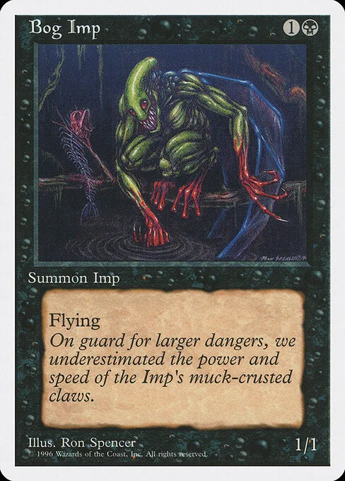 Bog Imp, carta Magic di tipo Creature — Imp illustrata da Ron Spencer