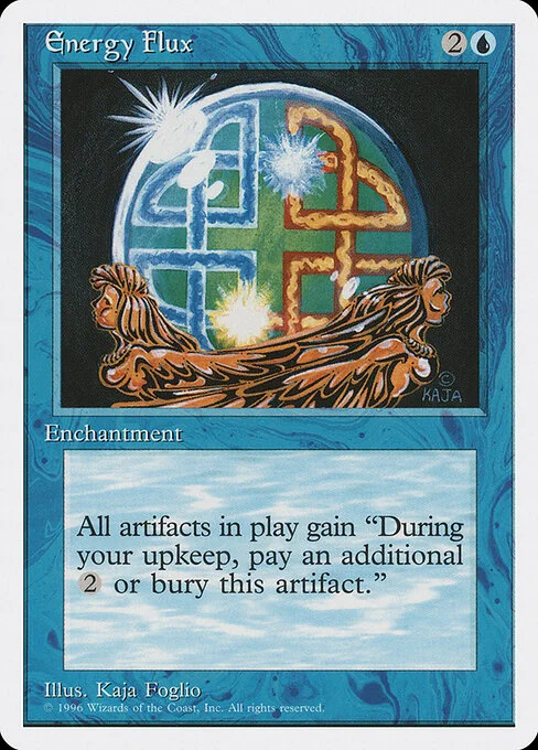 Energy Flux, carta Magic di tipo Enchantment illustrata da Kaja Foglio