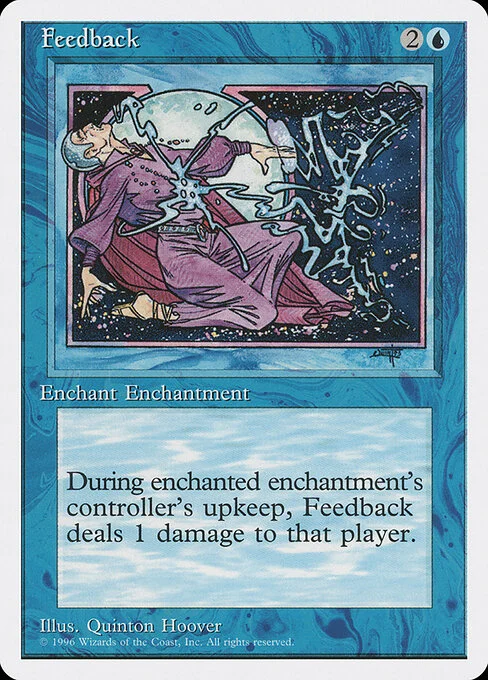 Feedback, carta Magic di tipo Enchantment — Aura illustrata da Quinton Hoover