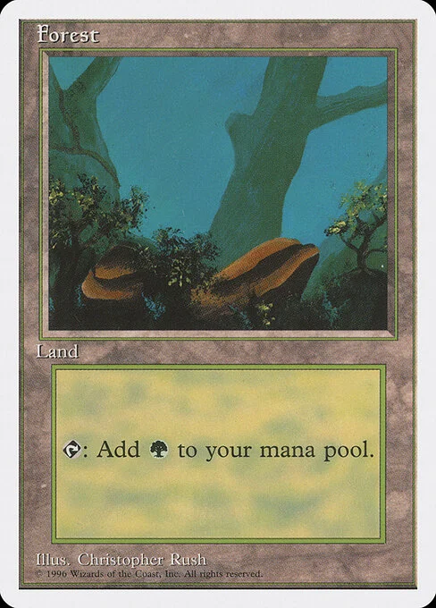 Forest, carta Magic di tipo Basic Land — Forest illustrata da Christopher Rush