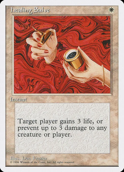 Healing Salve, carta Magic di tipo Instant illustrata da Dan Frazier