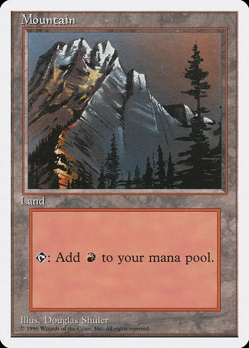 Mountain, carta Magic di tipo Basic Land — Mountain illustrata da Douglas Shuler