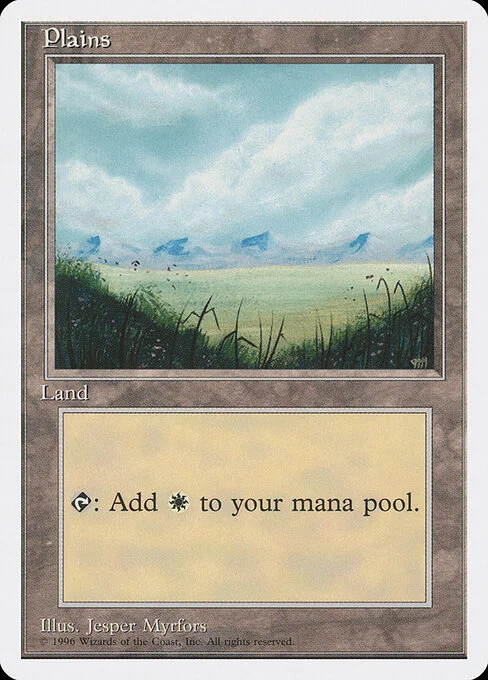 Plains, carta Magic di tipo Basic Land — Plains illustrata da Jesper Myrfors