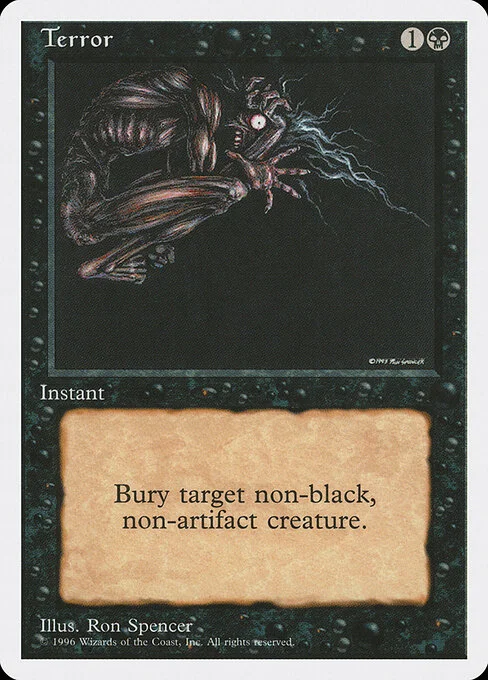 Terror, carta Magic di tipo Instant illustrata da Ron Spencer