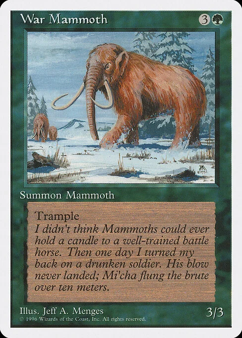War Mammoth, carta Magic di tipo Creature — Elephant illustrata da Jeff A. Menges