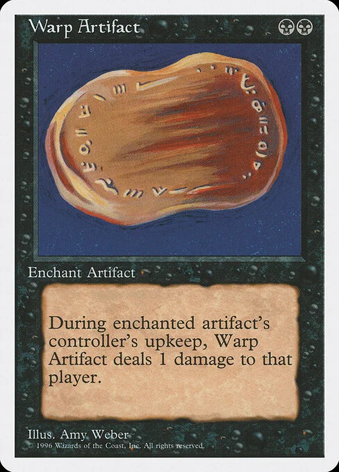Warp Artifact, carta Magic di tipo Enchantment — Aura illustrata da Amy Weber