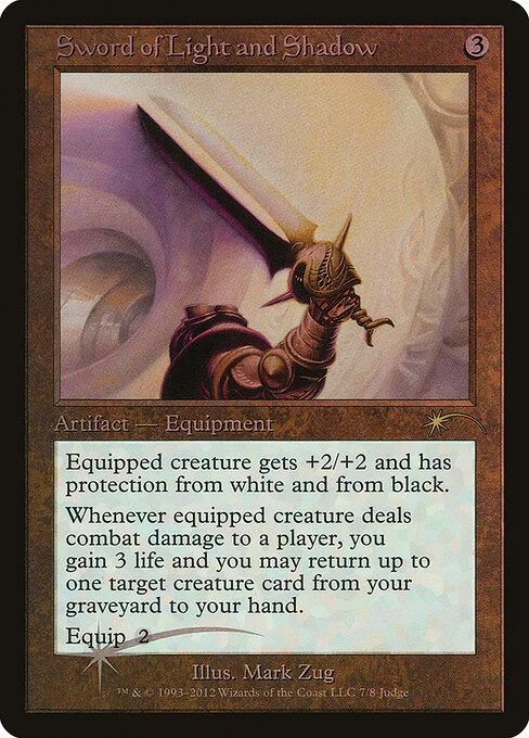 Sword of Light and Shadow, carta Magic di tipo Artifact — Equipment illustrata da Mark Zug