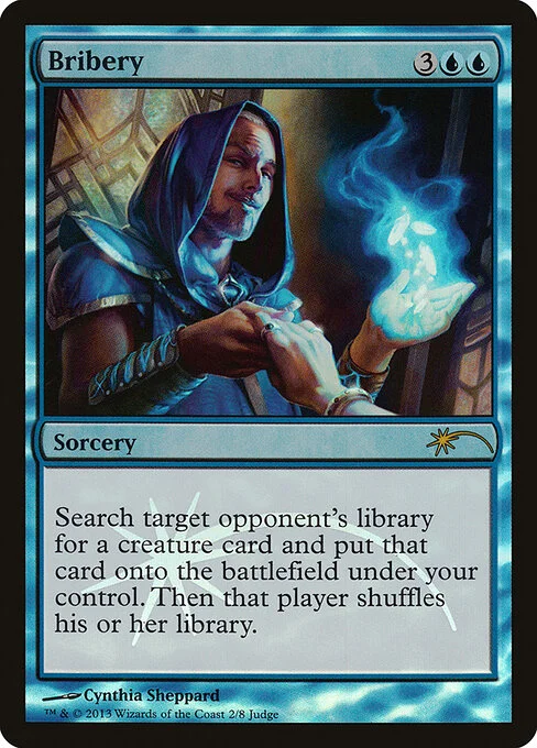 Bribery, carta Magic di tipo Sorcery illustrata da Cynthia Sheppard