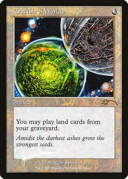 Crucible of Worlds, carta Magic di tipo Artifact illustrata da Ron Spencer