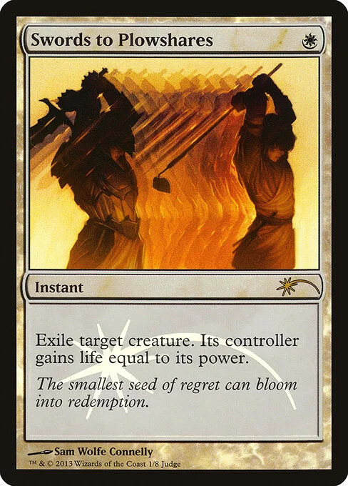 Swords to Plowshares, carta Magic di tipo Instant illustrata da Sam Wolfe Connelly