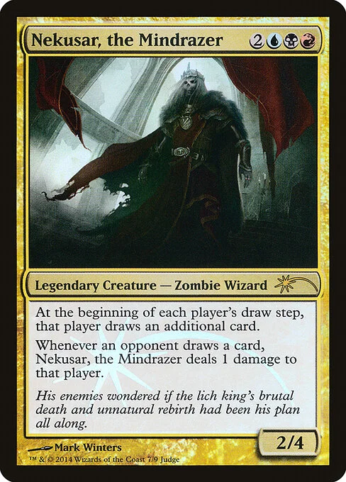Nekusar, the Mindrazer, carta Magic di tipo Legendary Creature — Zombie Wizard illustrata da Mark Winters
