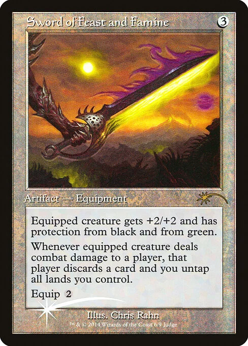 Sword of Feast and Famine, carta Magic di tipo Artifact — Equipment illustrata da Chris Rahn