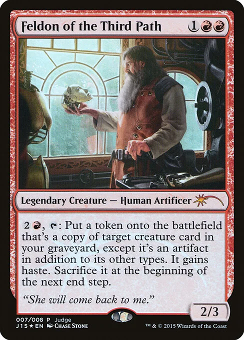 Feldon of the Third Path, carta Magic di tipo Legendary Creature — Human Artificer illustrata da Chase Stone