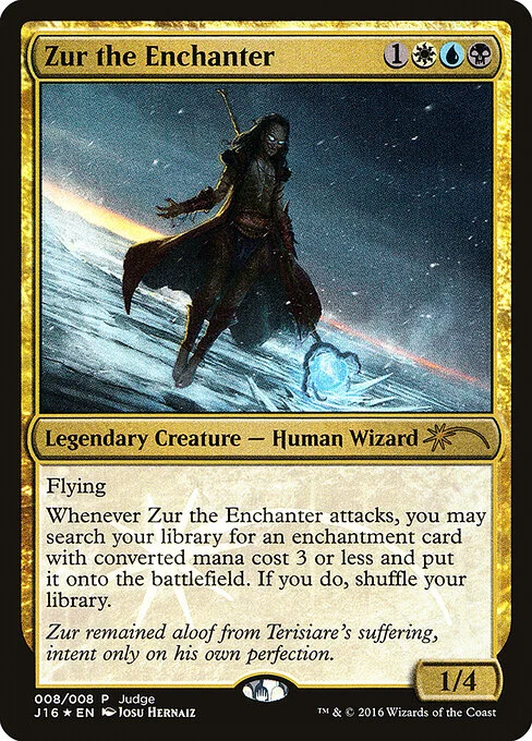 Zur the Enchanter, carta Magic di tipo Legendary Creature — Human Wizard illustrata da Josu Hernaiz