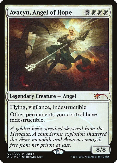 Avacyn, Angel of Hope, carta Magic di tipo Legendary Creature — Angel illustrata da Howard Lyon