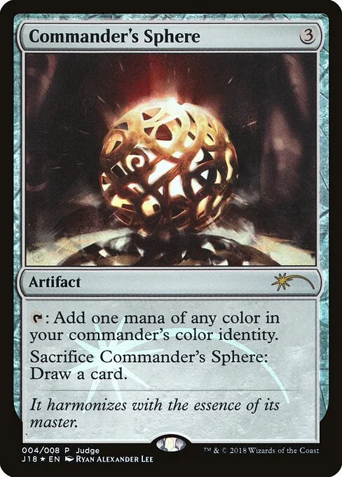 Commander's Sphere, carta Magic di tipo Artifact illustrata da Ryan Alexander Lee