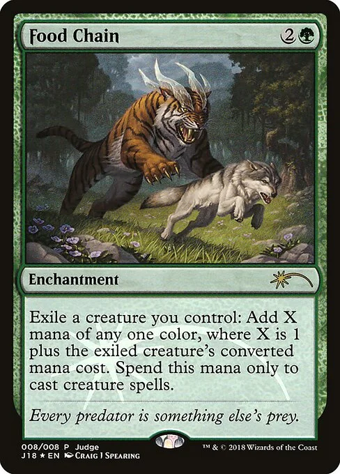 Food Chain, carta Magic di tipo Enchantment illustrata da Craig J Spearing