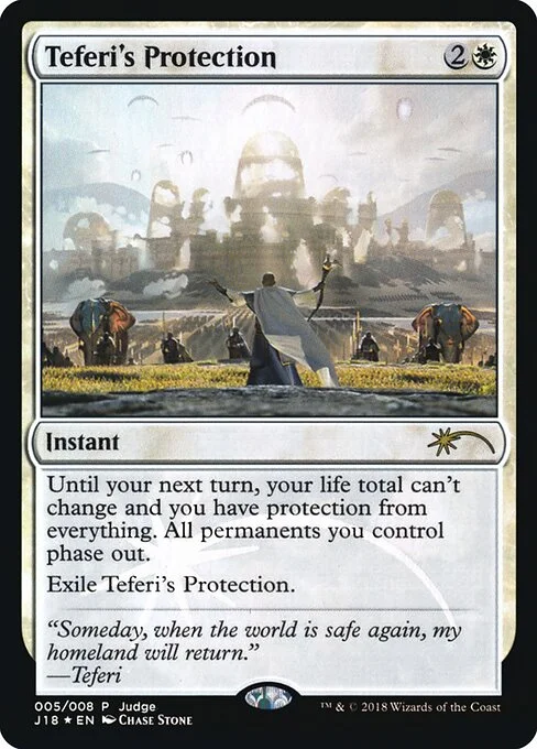 Teferi's Protection, carta Magic di tipo Instant illustrata da Chase Stone