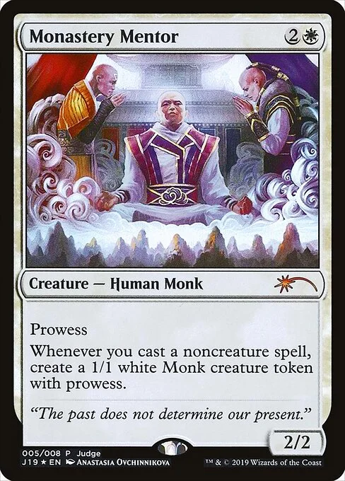 Monastery Mentor, carta Magic di tipo Creature — Human Monk illustrata da Anastasia Ovchinnikova