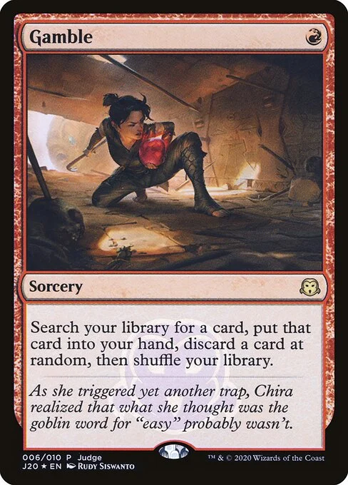 Gamble, carta Magic di tipo Sorcery illustrata da Rudy Siswanto