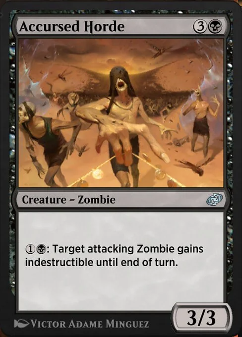 Accursed Horde, carta Magic di tipo Creature — Zombie illustrata da Victor Adame Minguez