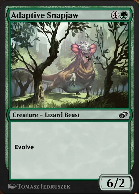 Adaptive Snapjaw, carta Magic di tipo Creature — Lizard Beast illustrata da Tomasz Jedruszek