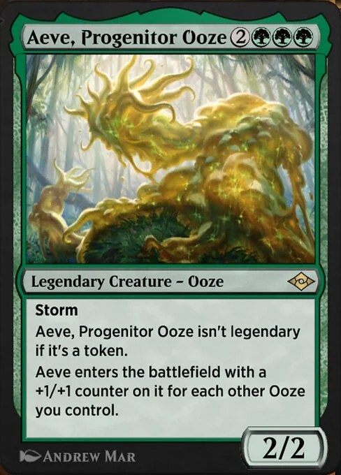 Aeve, Progenitor Ooze, carta Magic di tipo Legendary Creature — Ooze illustrata da Andrew Mar