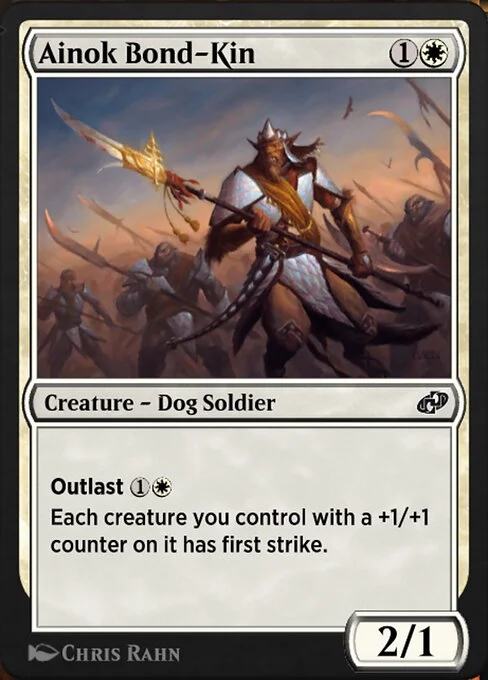 Ainok Bond-Kin, carta Magic di tipo Creature — Dog Soldier illustrata da Chris Rahn
