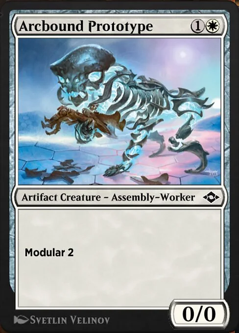 Arcbound Prototype, carta Magic di tipo Artifact Creature — Assembly-Worker illustrata da Svetlin Velinov
