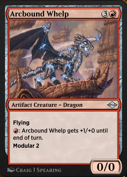 Arcbound Whelp, carta Magic di tipo Artifact Creature — Dragon illustrata da Craig J Spearing