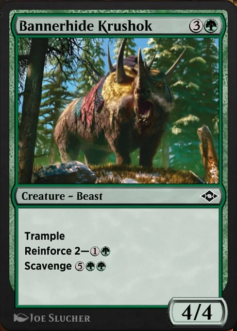 Bannerhide Krushok, carta Magic di tipo Creature — Beast illustrata da Joe Slucher