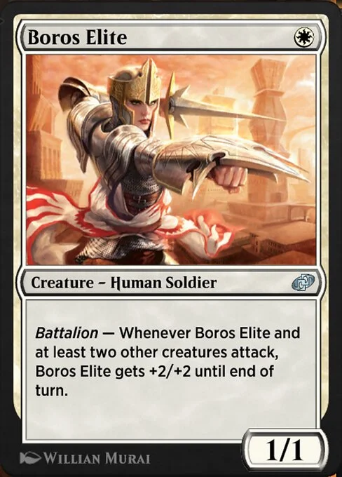 Boros Elite, carta Magic di tipo Creature — Human Soldier illustrata da Willian Murai