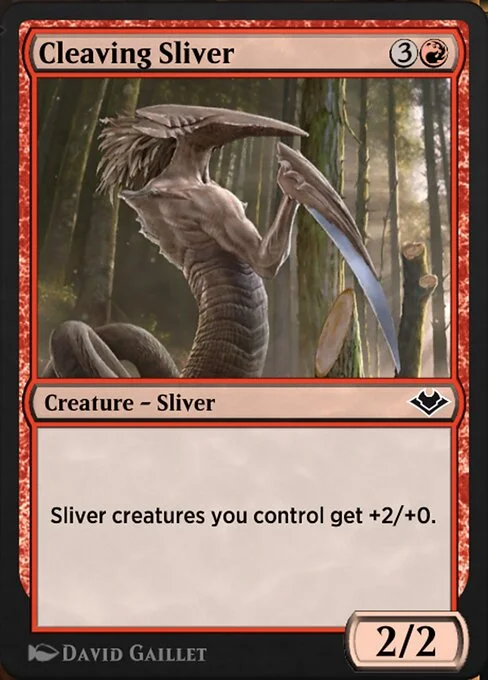 Cleaving Sliver, carta Magic di tipo Creature — Sliver illustrata da David Gaillet