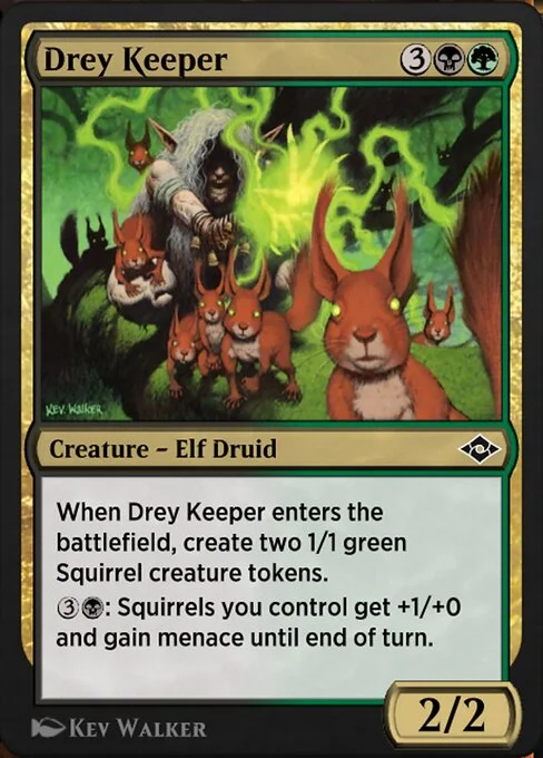 Drey Keeper, carta Magic di tipo Creature — Elf Druid illustrata da Kev Walker