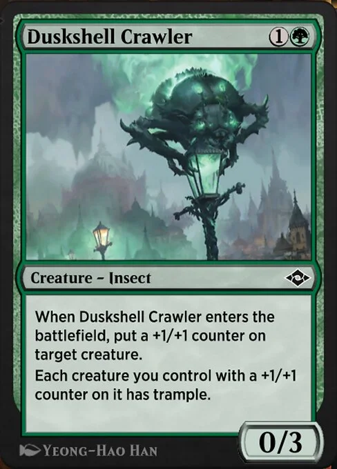 Duskshell Crawler, carta Magic di tipo Creature — Insect illustrata da Yeong-Hao Han