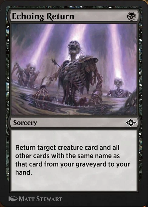 Echoing Return, carta Magic di tipo Sorcery illustrata da Matt Stewart