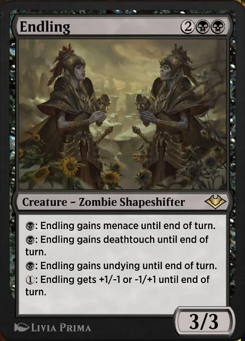 Endling, carta Magic di tipo Creature — Zombie Shapeshifter illustrata da Livia Prima