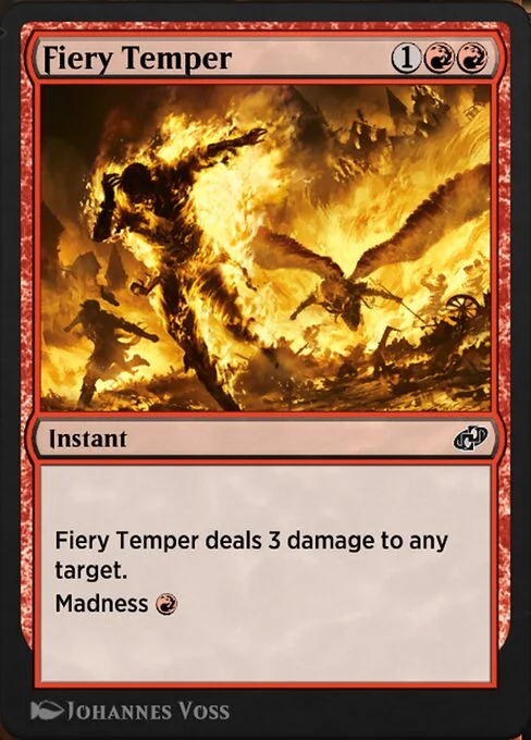 Fiery Temper, carta Magic di tipo Instant illustrata da Johannes Voss