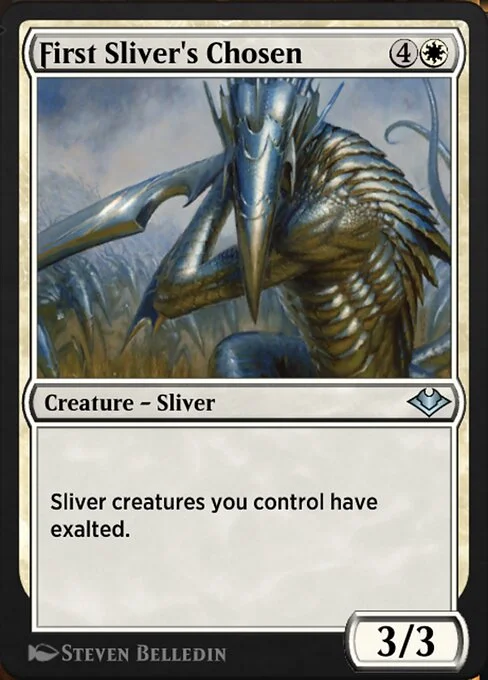 First Sliver's Chosen, carta Magic di tipo Creature — Sliver illustrata da Steven Belledin
