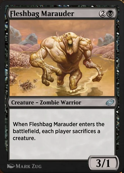 Fleshbag Marauder, carta Magic di tipo Creature — Zombie Warrior illustrata da Mark Zug