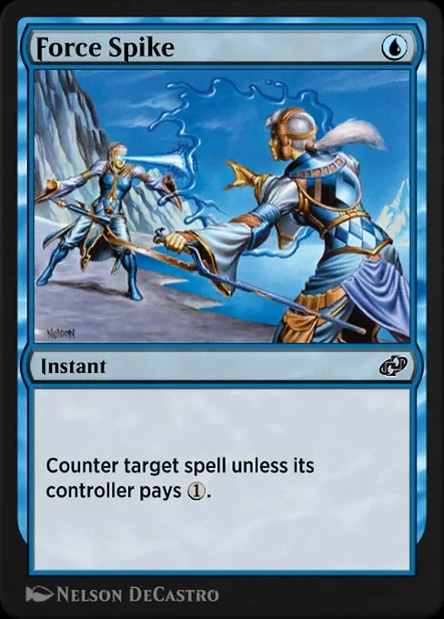 Force Spike, carta Magic di tipo Instant illustrata da Nelson DeCastro