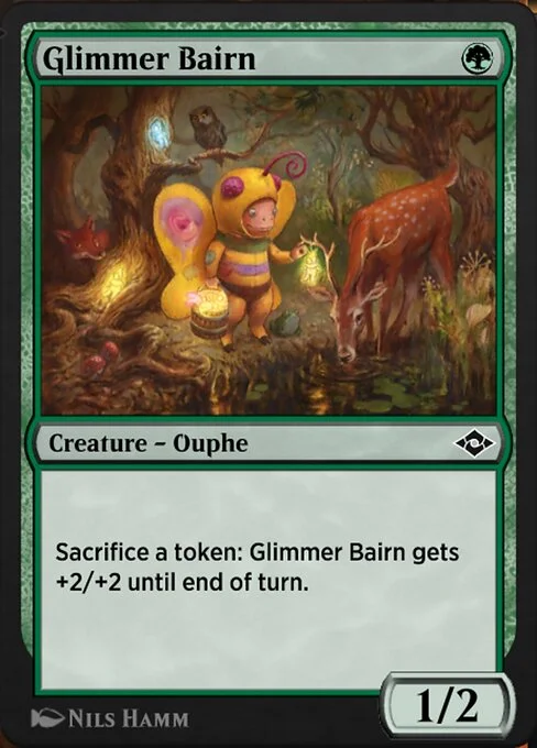Glimmer Bairn, carta Magic di tipo Creature — Ouphe illustrata da Nils Hamm