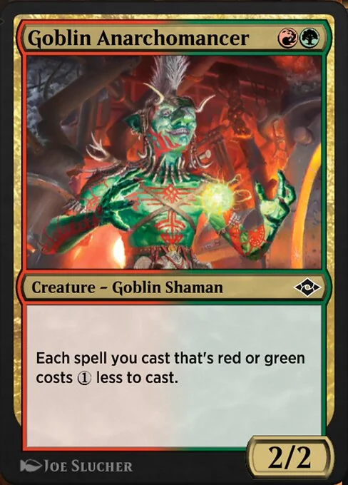 Goblin Anarchomancer, carta Magic di tipo Creature — Goblin Shaman illustrata da Joe Slucher