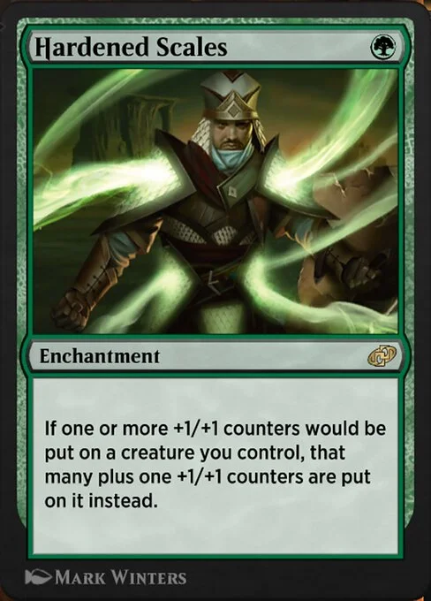 Hardened Scales, carta Magic di tipo Enchantment illustrata da Mark Winters