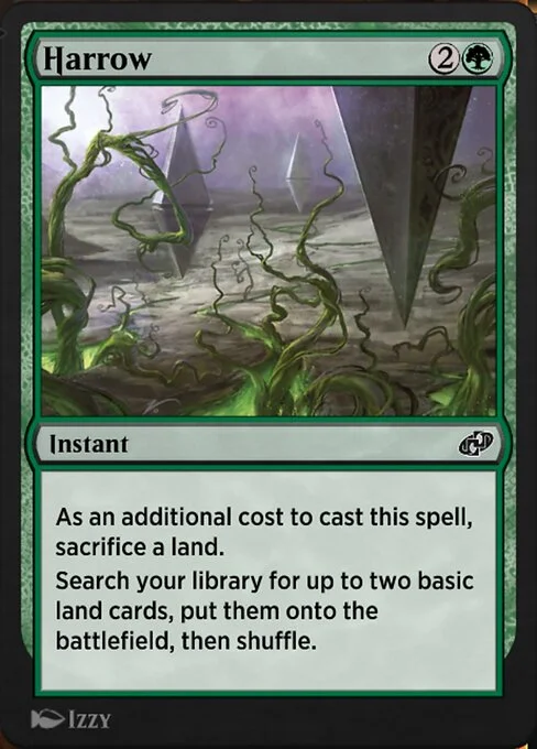 Harrow, carta Magic di tipo Instant illustrata da Izzy