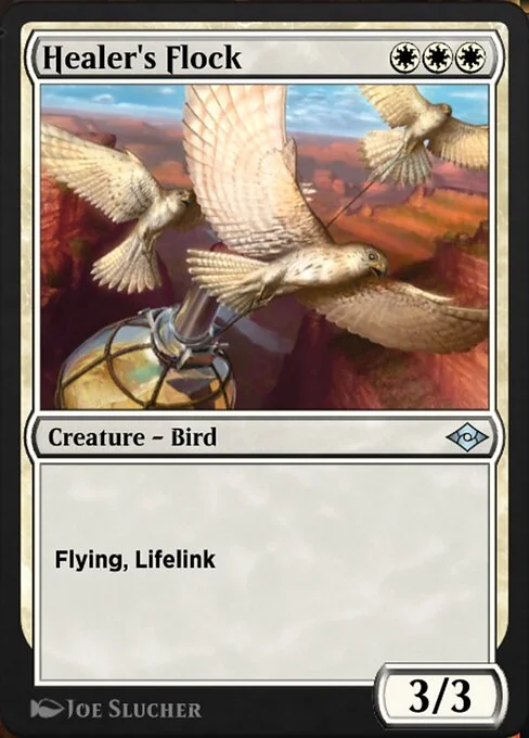 Healer's Flock, carta Magic di tipo Creature — Bird illustrata da Joe Slucher