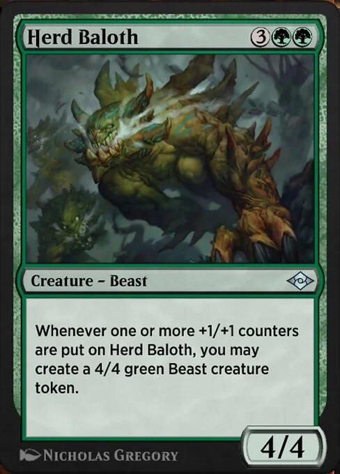 Herd Baloth, carta Magic di tipo Creature — Beast illustrata da Nicholas Gregory