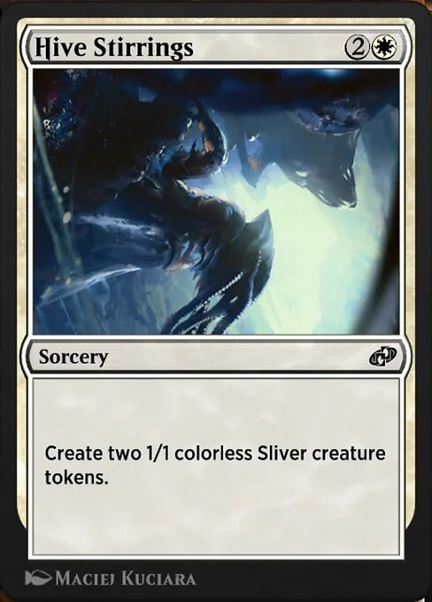Hive Stirrings, carta Magic di tipo Sorcery illustrata da Maciej Kuciara