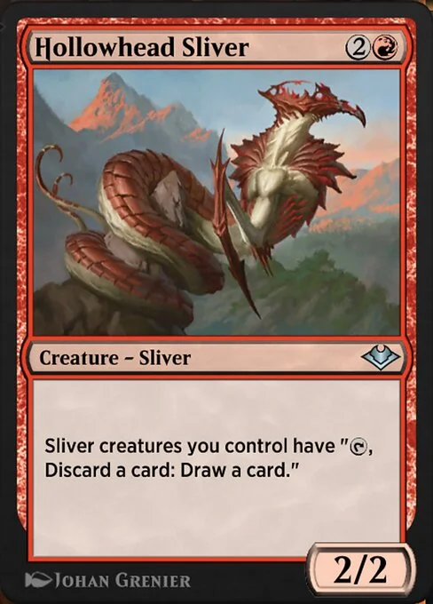 Hollowhead Sliver, carta Magic di tipo Creature — Sliver illustrata da Johan Grenier