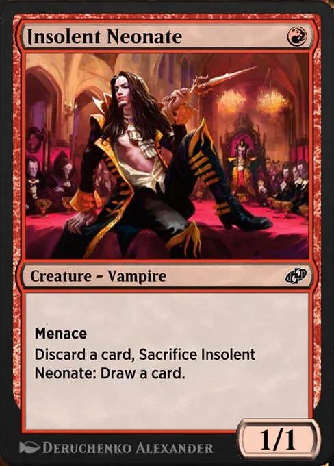Insolent Neonate, carta Magic di tipo Creature — Vampire illustrata da Deruchenko Alexander